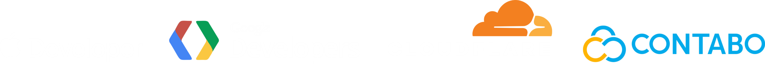 Platforms used by MK Universal Solutions Ltd: Apple Developer, Google Developers, Cloudflare and Contabo
