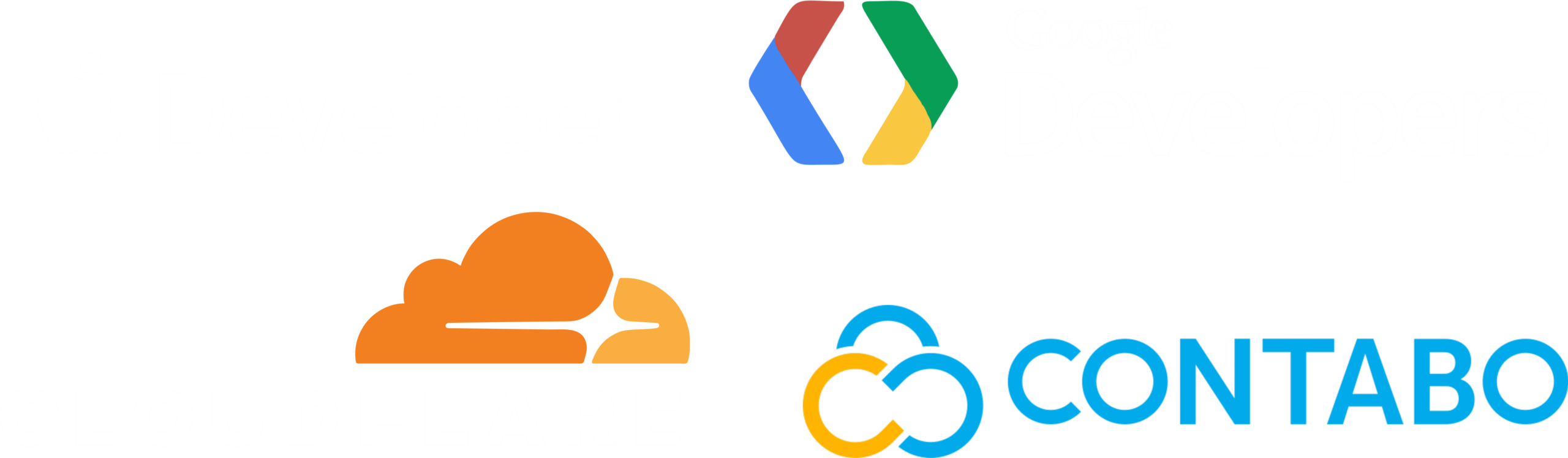 Platforms used by MK Universal Solutions Ltd: Apple Developer, Google Developers, Cloudflare and Contabo