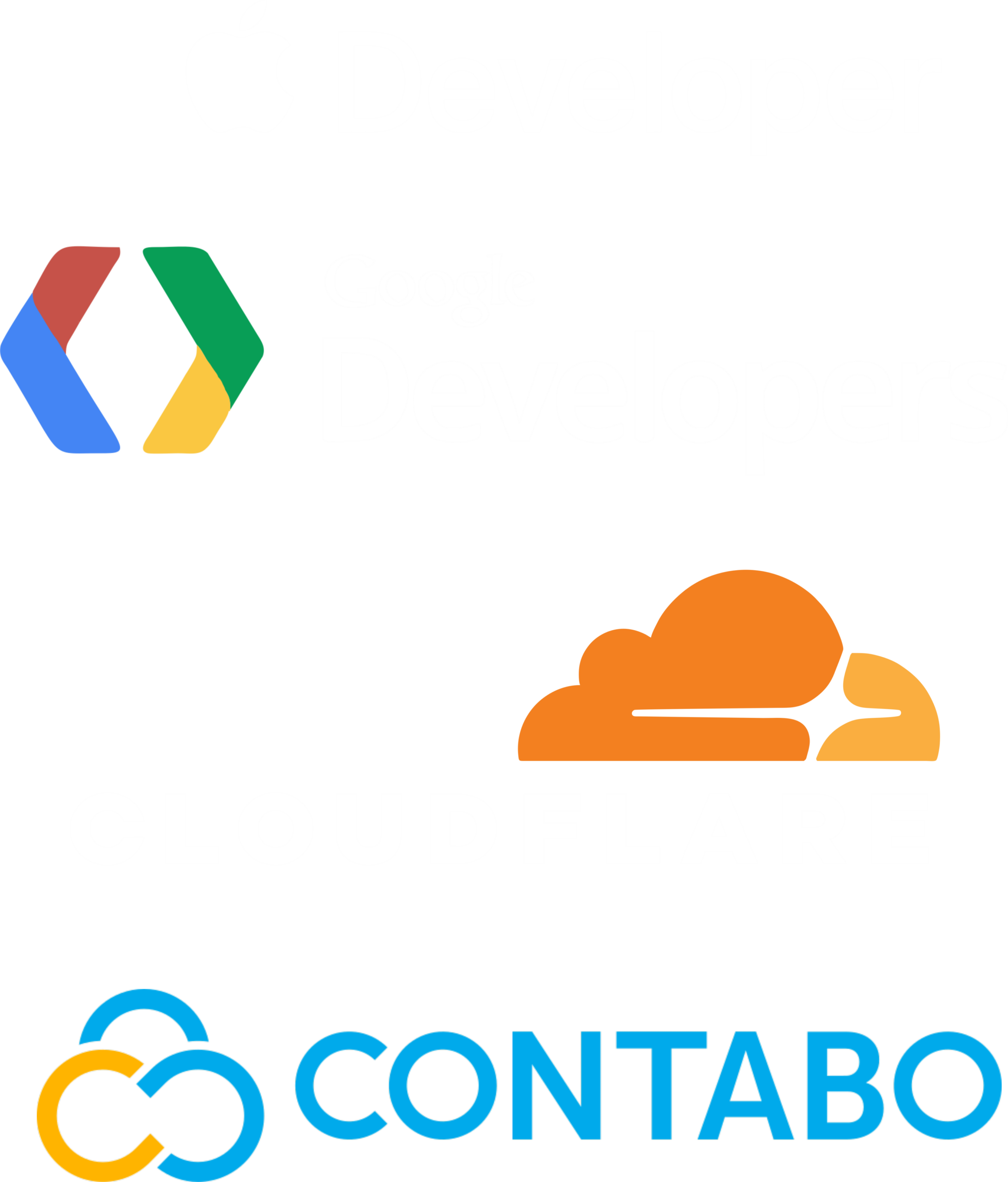 Platforms used by MK Universal Solutions Ltd: Apple Developer, Google Developers, Cloudflare and Contabo